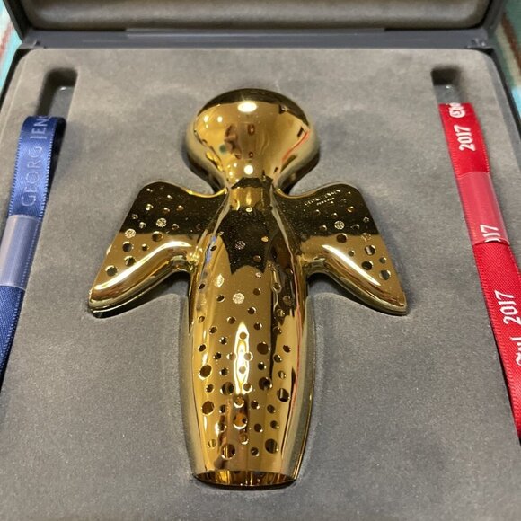 Georg Jensen 2017 Gabriel 18 Karat Christmas Holiday Ornament Box Denmark - Picture 2 of 4